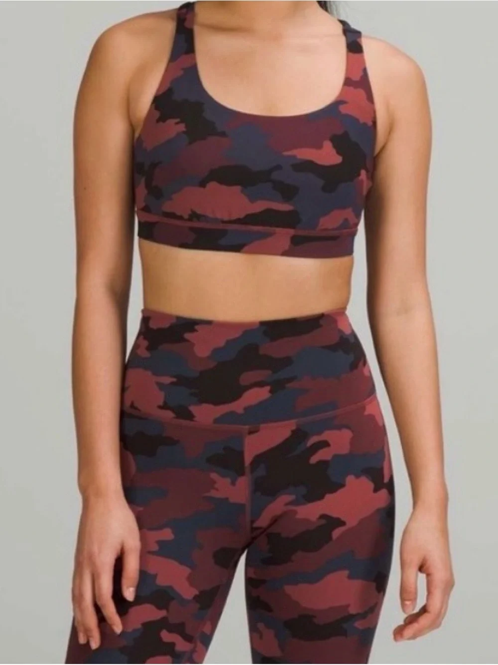 LULULEMON Heritage 365 Camo Wunder Under Leggings Size 10 & Sports Bra 8 Set NEW
